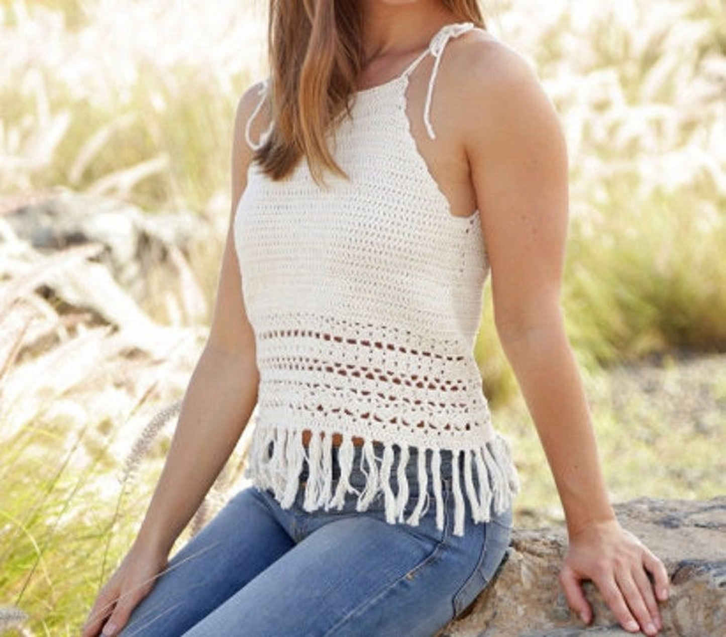 Halter String Summer Top Crochet Pattern