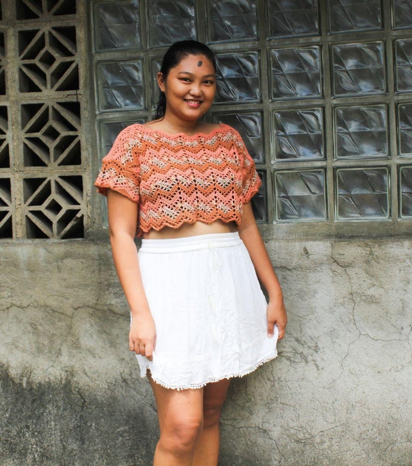Lacy Cropped Top Crochet Pattern