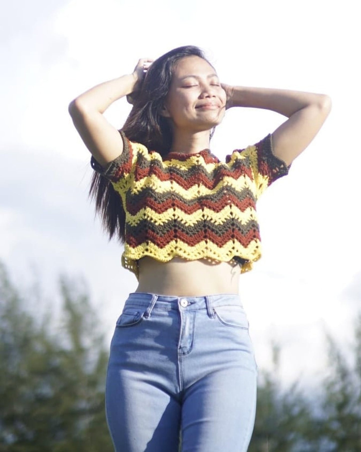 Lacy Cropped Top Crochet Pattern