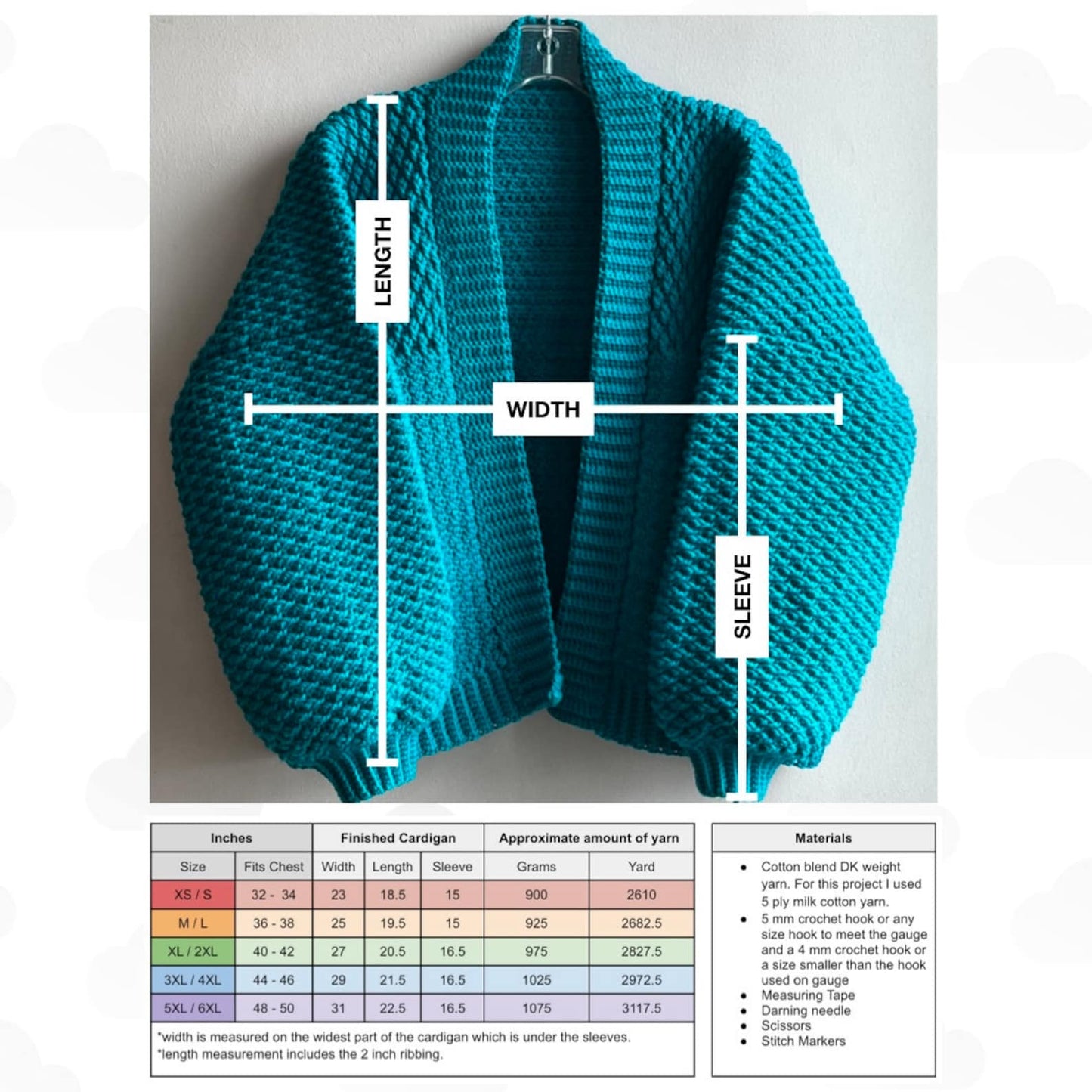 Stylish Acorn Cardigan Crochet Pattern