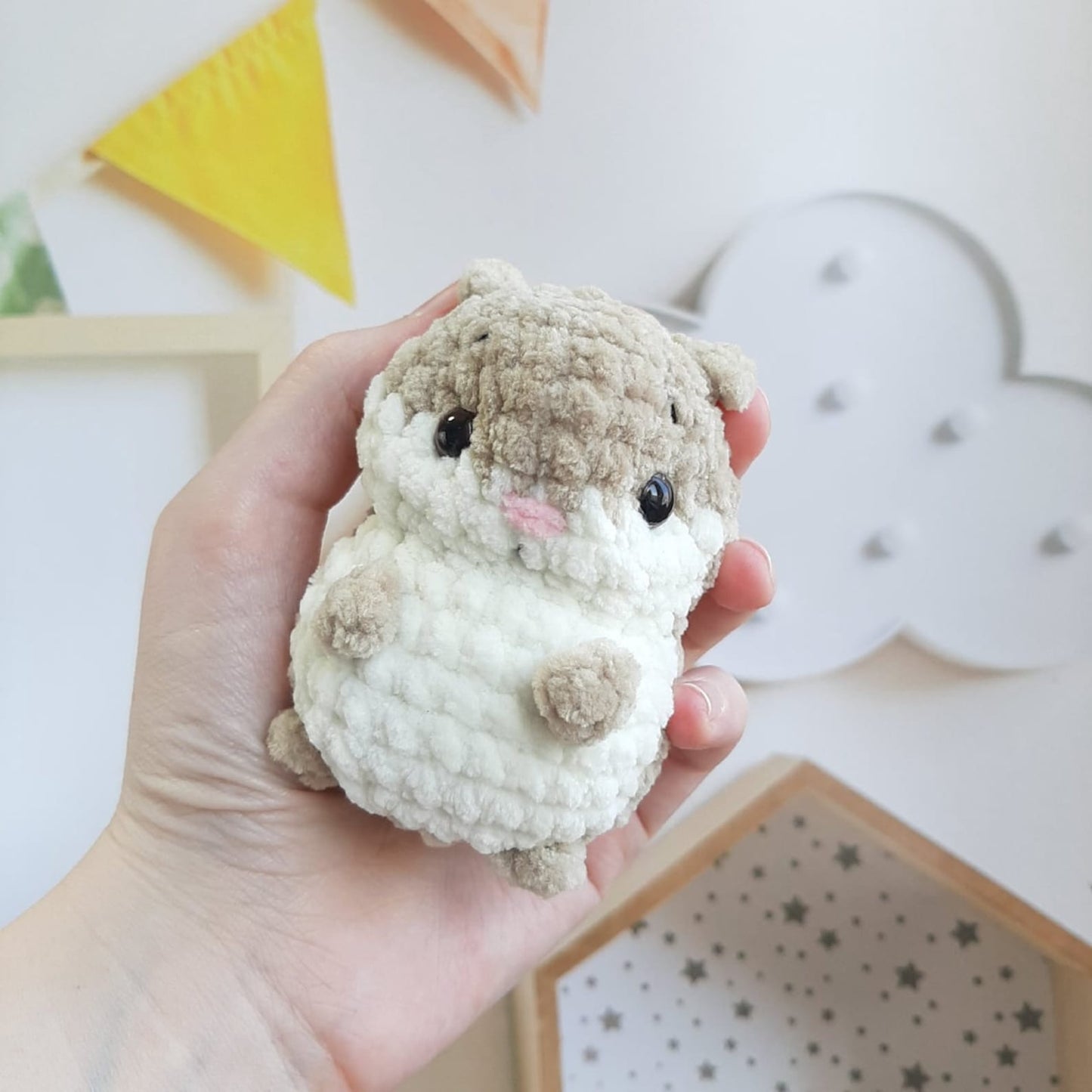 Tiny Kitty Hand Fidget Toy Crochet Pattern