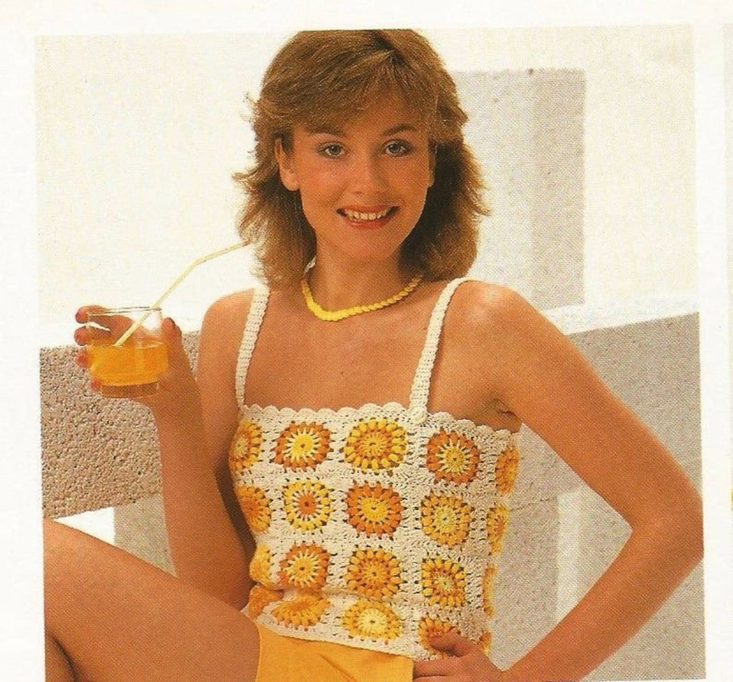 Trendy Floral Summer Top Crochet Pattern