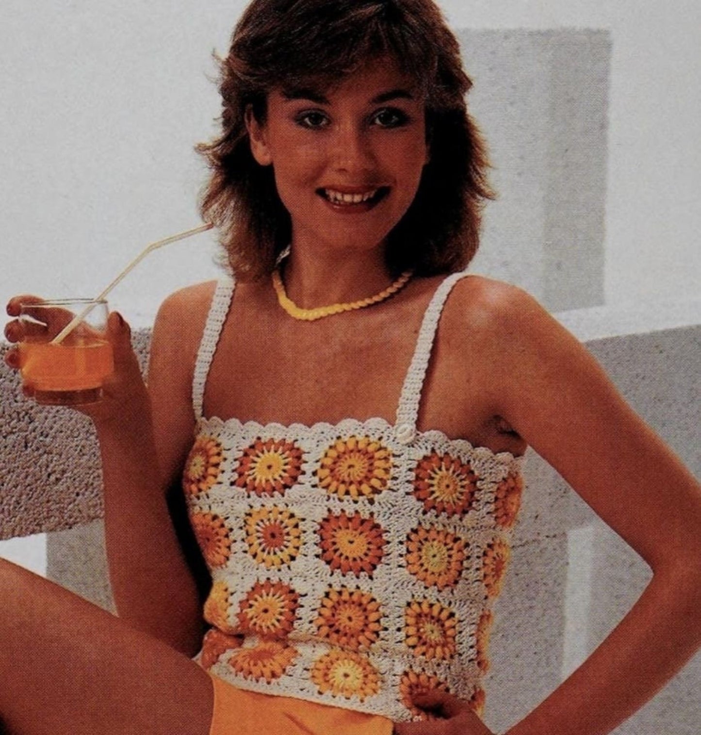 Trendy Floral Summer Top Crochet Pattern