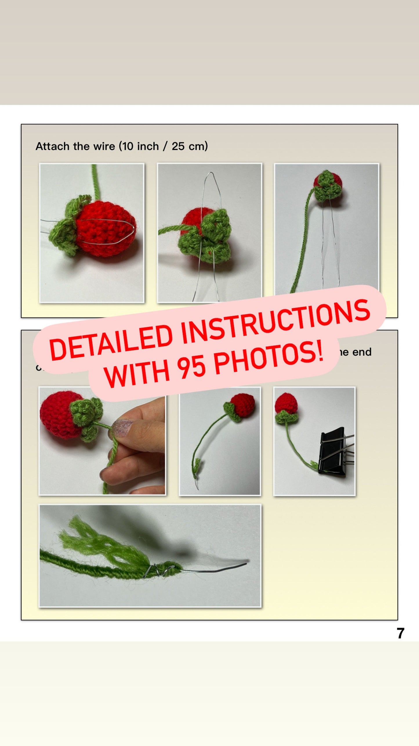 Strawberry Plant in Pot Amigurumi Crochet Pattern