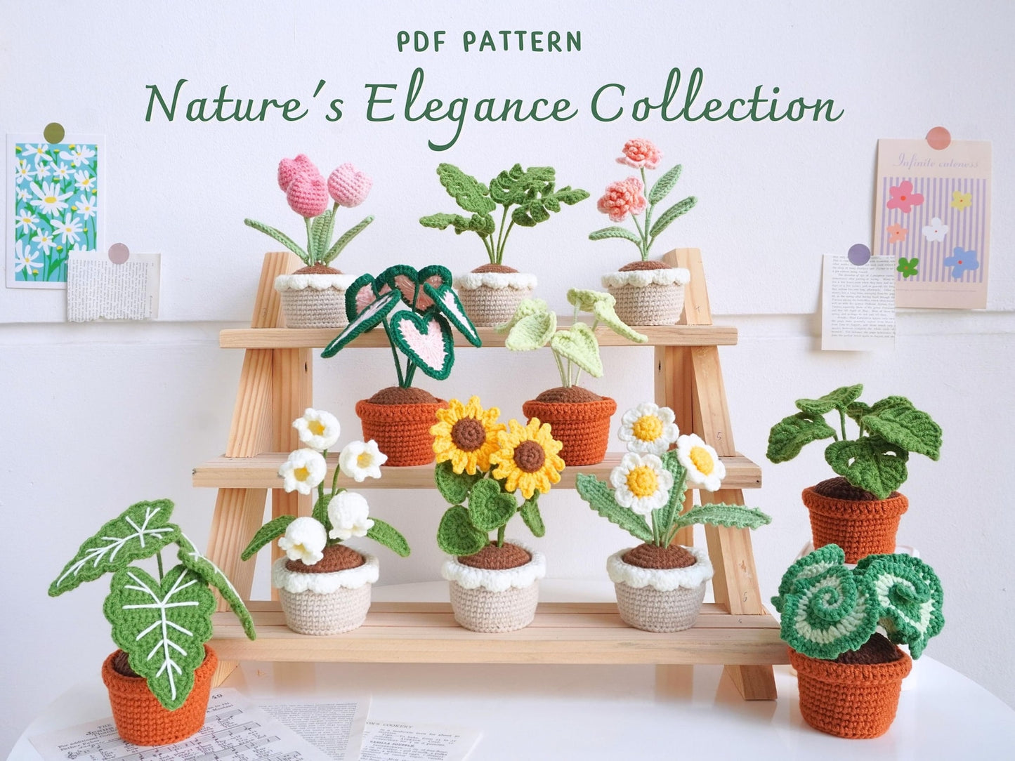 Potted Flower and Plants Collection Crochet Pattern