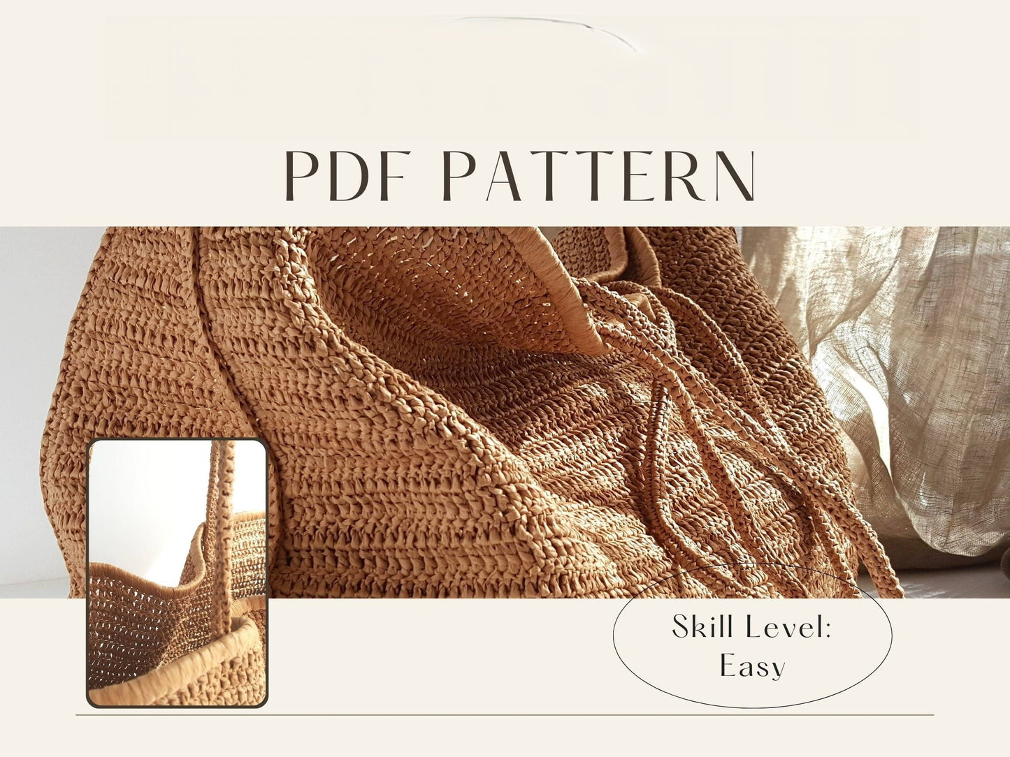 Summer Oversize Tote Bag Crochet Pattern