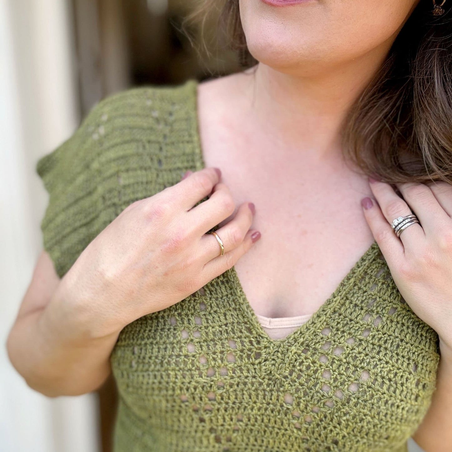 Fashionable Vneck Top Crochet Pattern