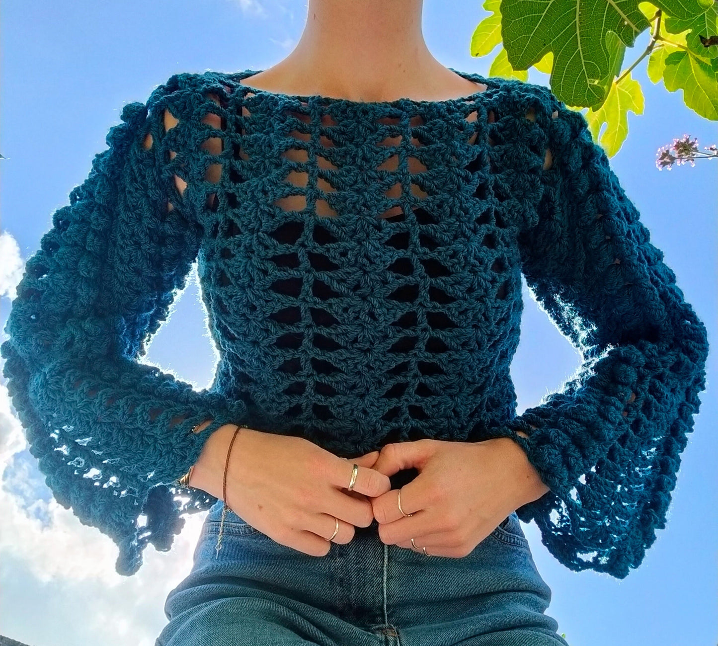 Midlength Sleeves Classic Top Crochet Pattern