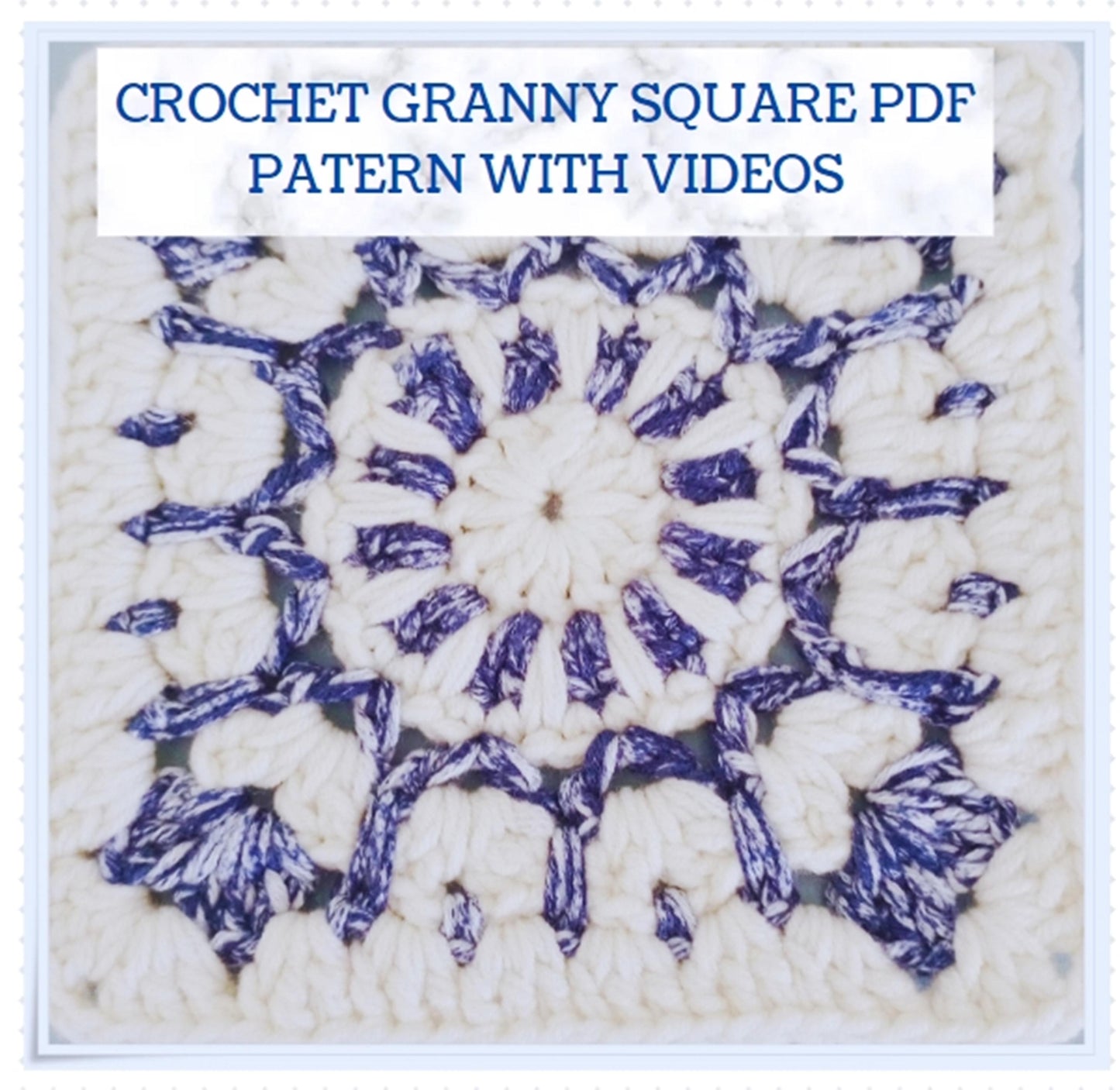 Classic Granny Square Mosaic Crochet Pattern