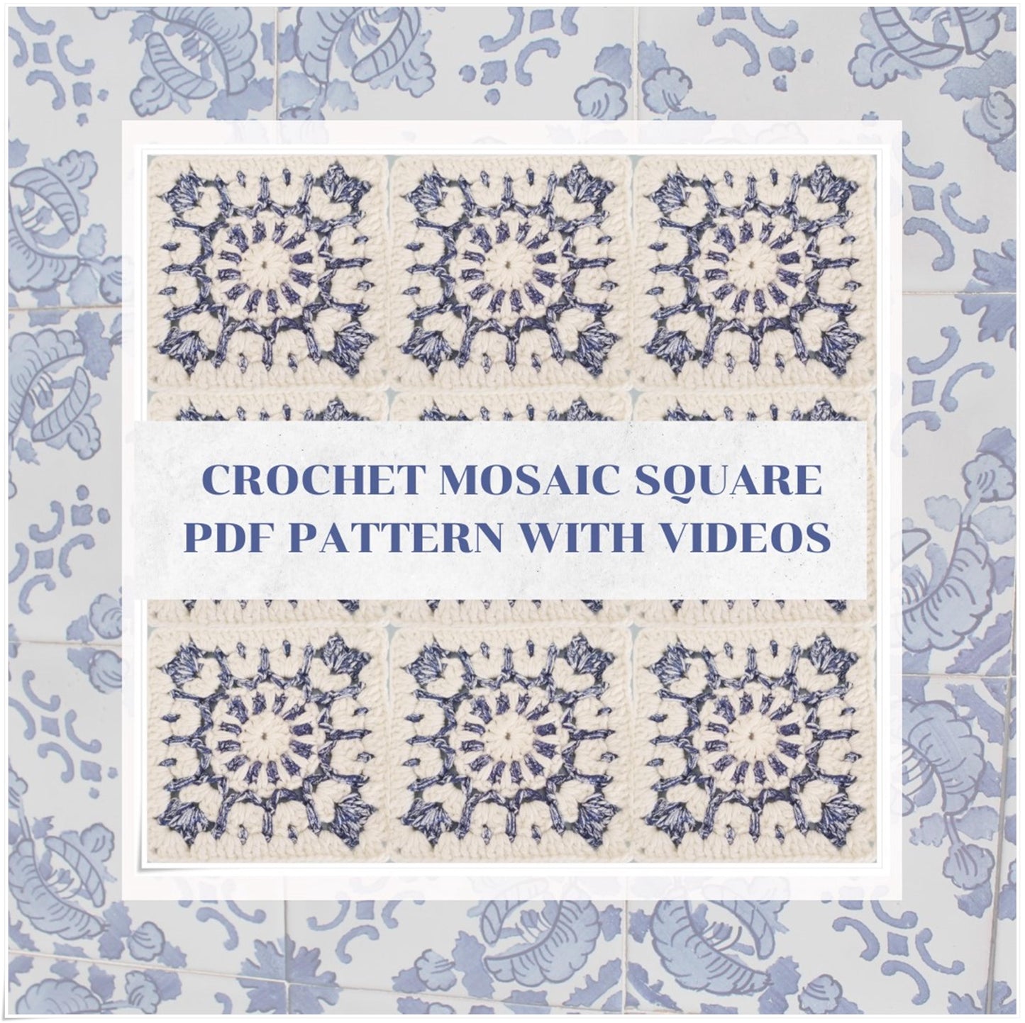 Classic Granny Square Mosaic Crochet Pattern