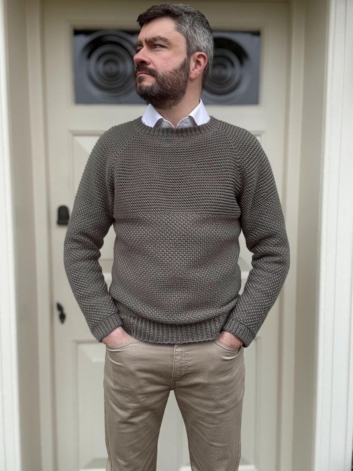 Timeless Men Pullover Sweatshirt Crochet Pattern