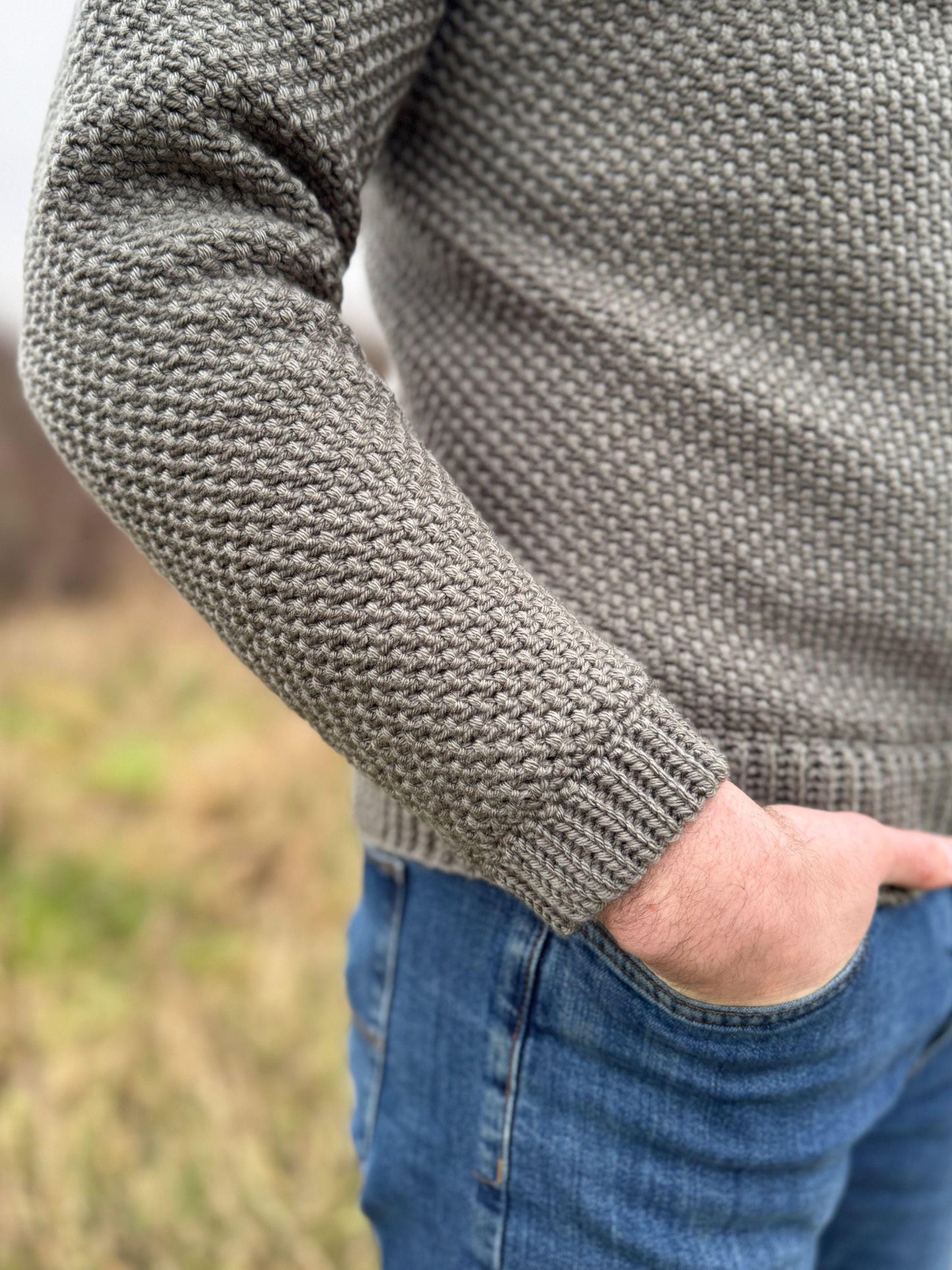 Timeless Men Pullover Sweatshirt Crochet Pattern