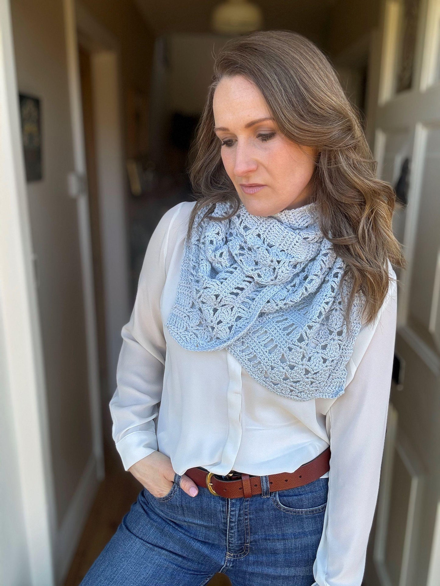 Lacey Scarf Warmer Crochet Pattern