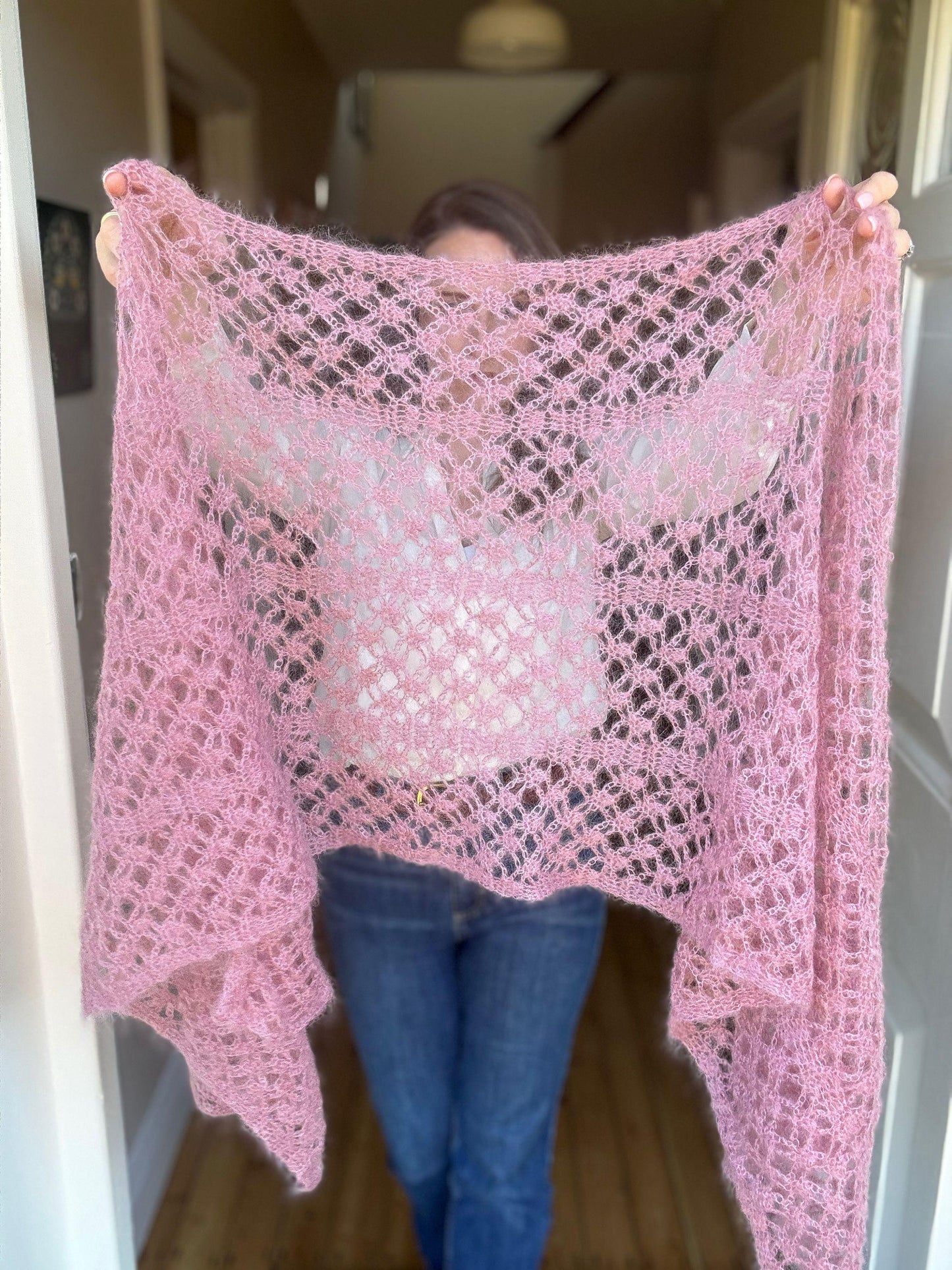 Classic Shawl Mohair Crochet Pattern