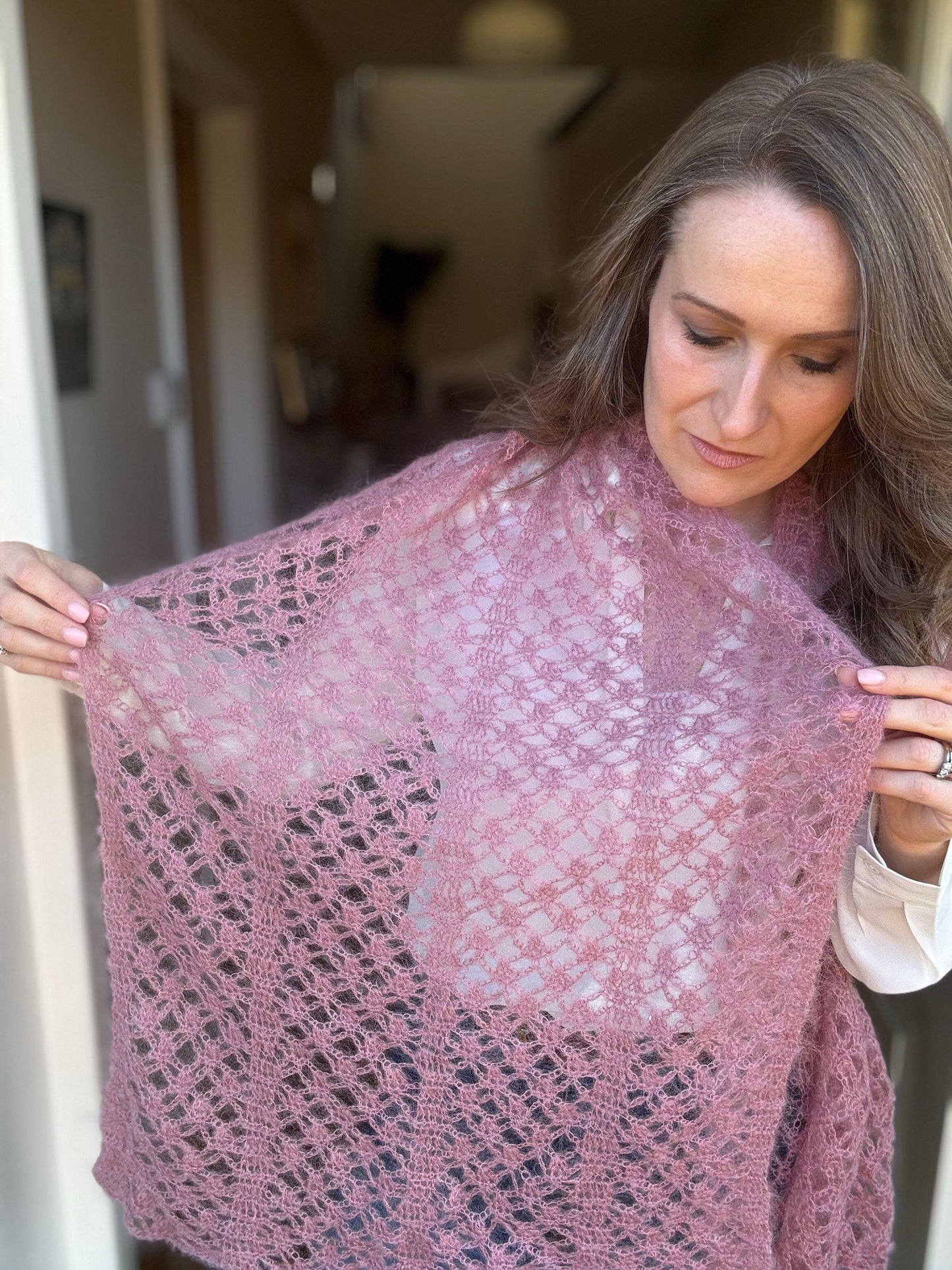 Classic Shawl Mohair Crochet Pattern