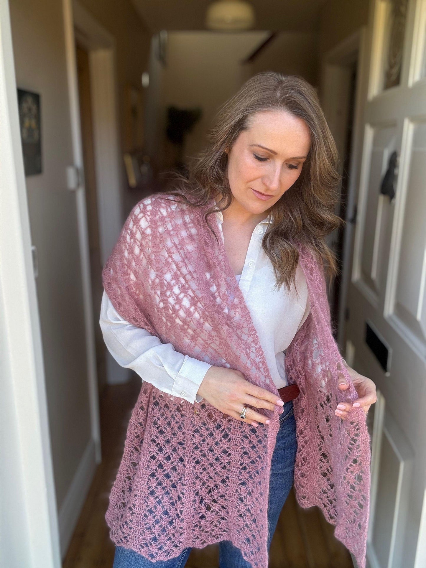 Classic Shawl Mohair Crochet Pattern
