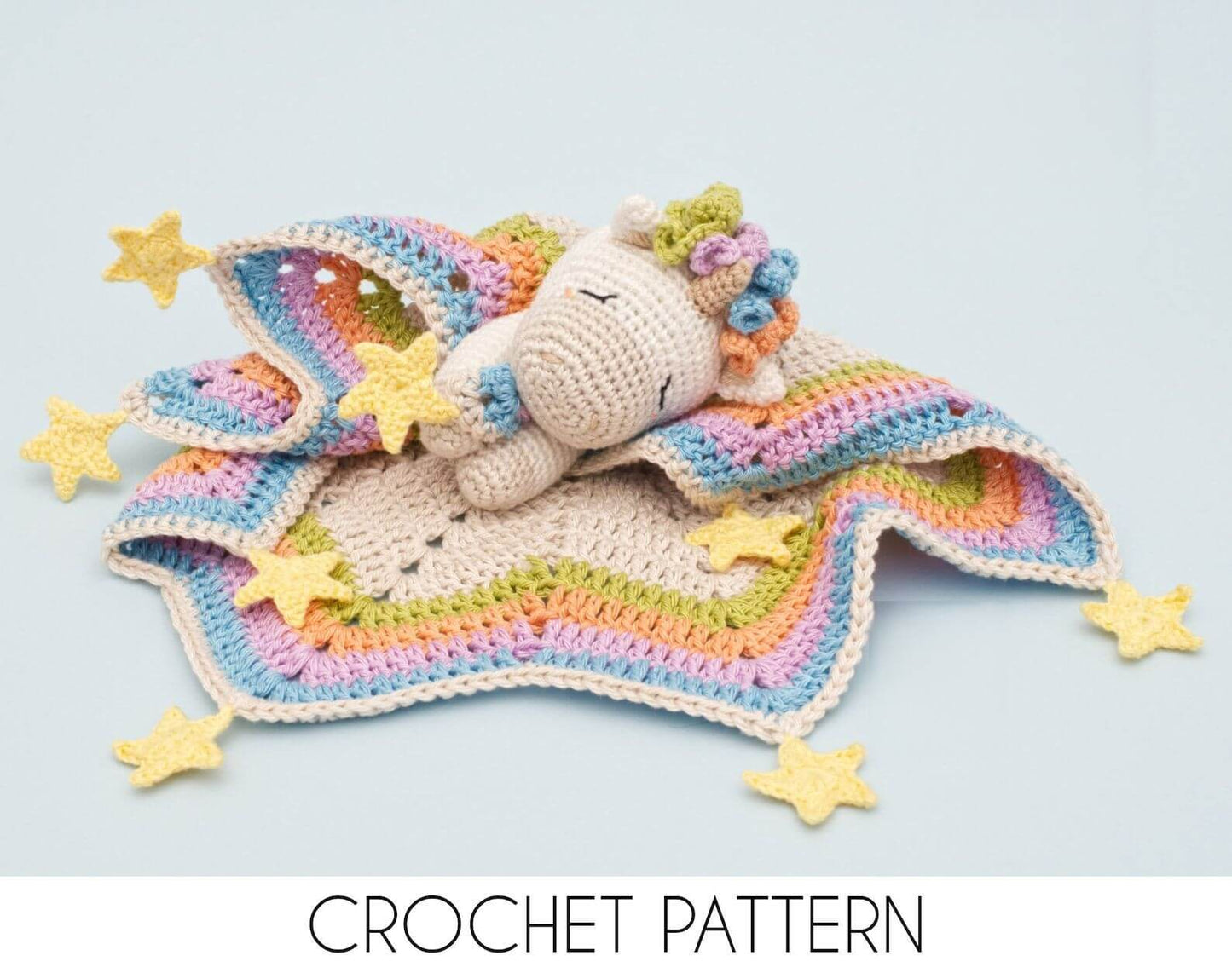 Celeste the Unicorn Lovey Crochet Pattern
