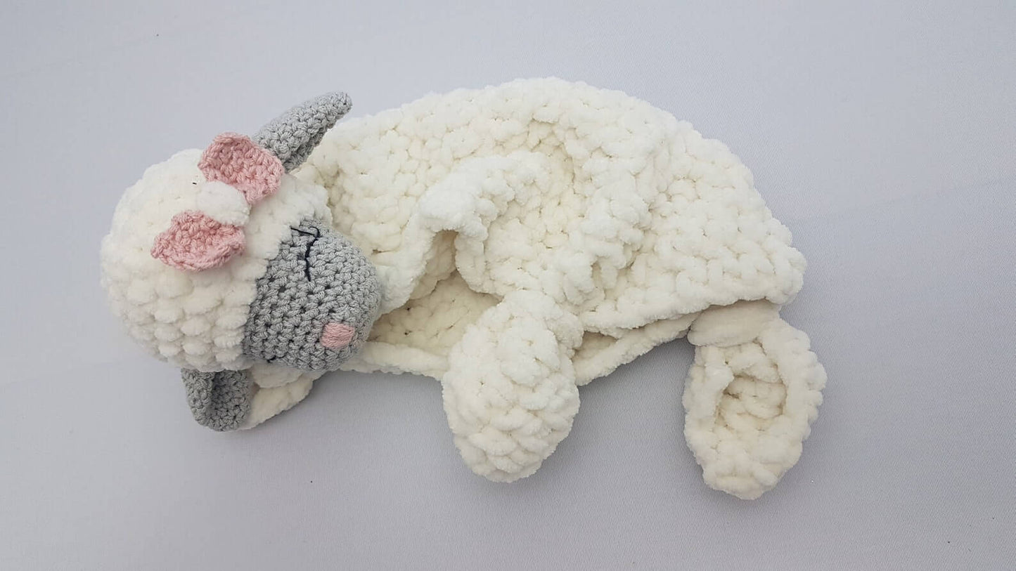 Sheep Lovey Security Blanket Crochet Pattern
