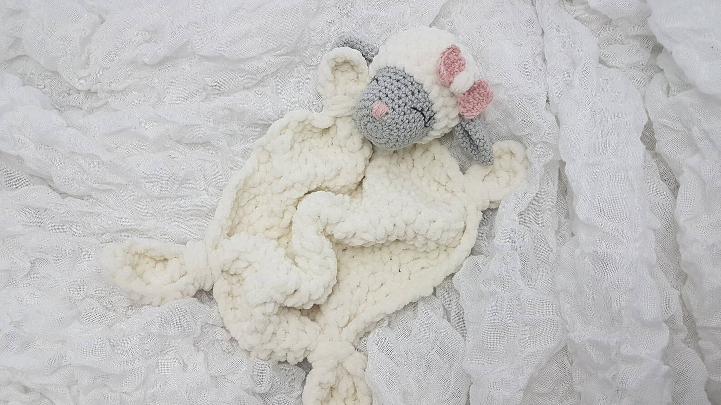 Sheep Lovey Security Blanket Crochet Pattern