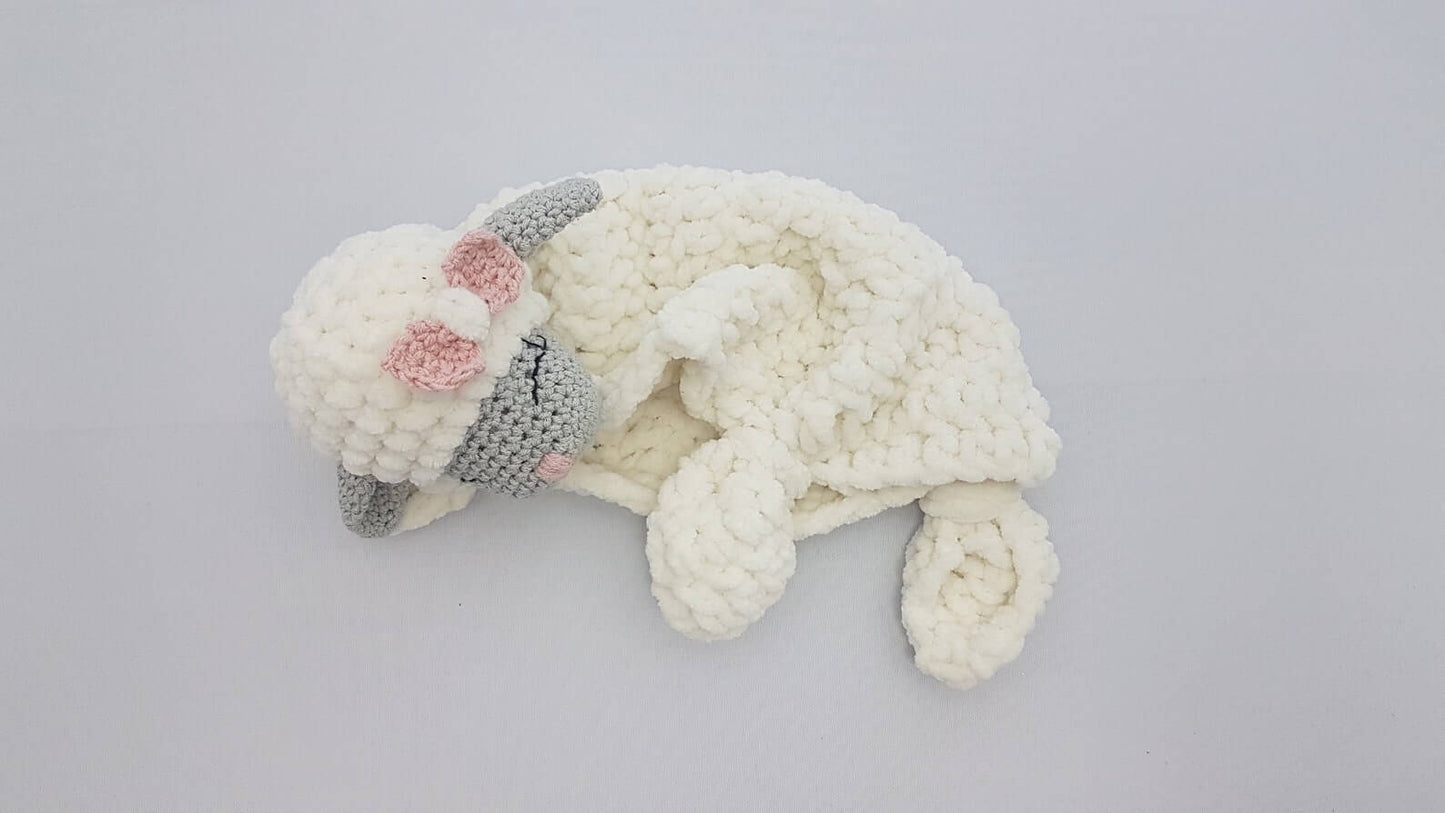 Sheep Lovey Security Blanket Crochet Pattern