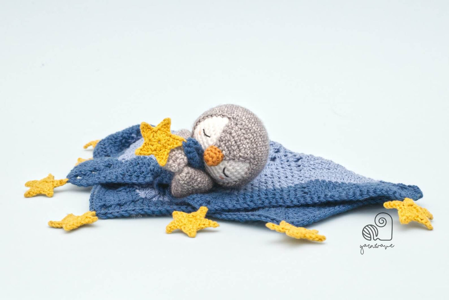 Cute Penguin Lovey Security Blanket Crochet Pattern