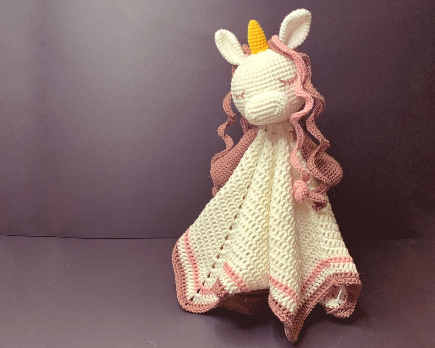 Unicorn Lovey Blanket Crochet Pattern