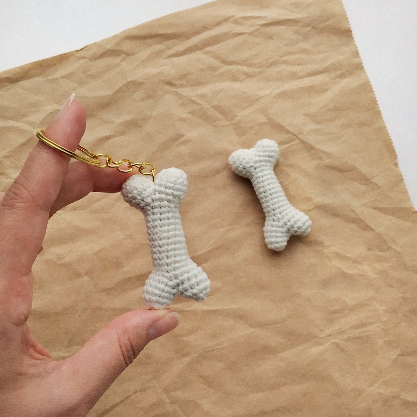 Human Bones Keychain Crochet Pattern