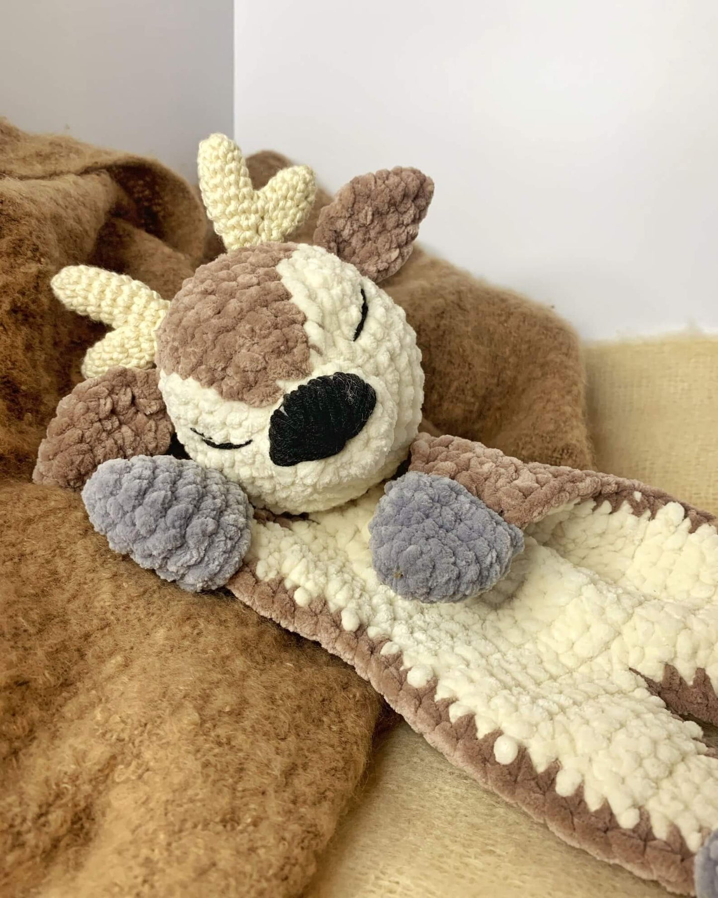 Deer Lovey Security Blanket Crochet Pattern