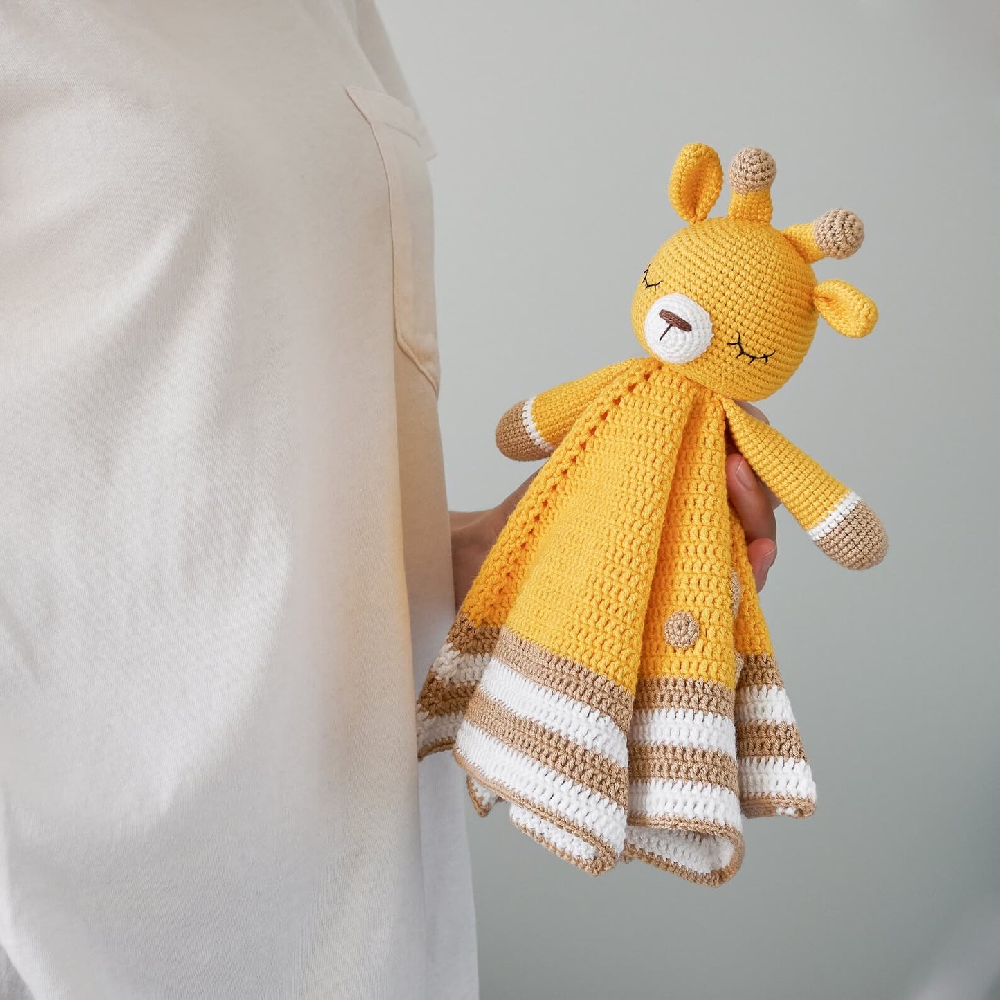 Giraffe Lovey Security Blanket Crochet Pattern