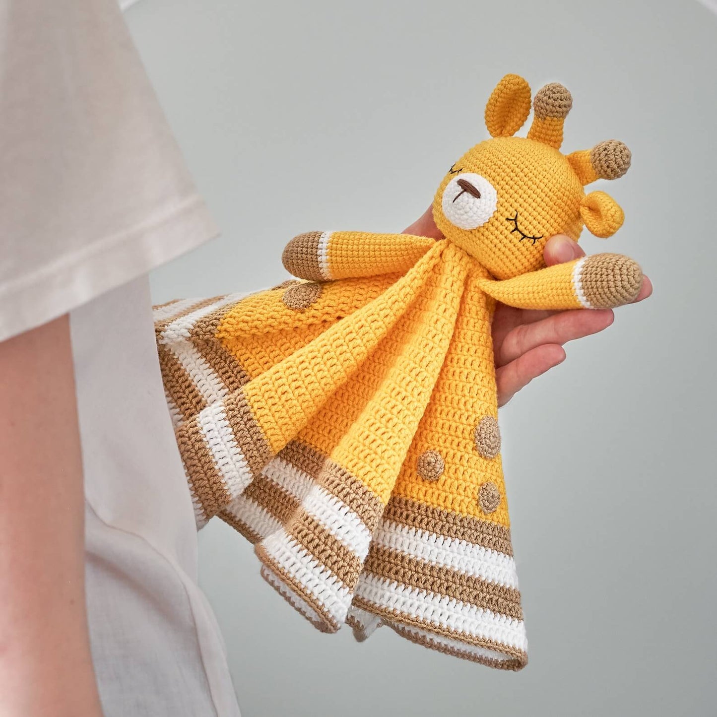 Giraffe Lovey Security Blanket Crochet Pattern