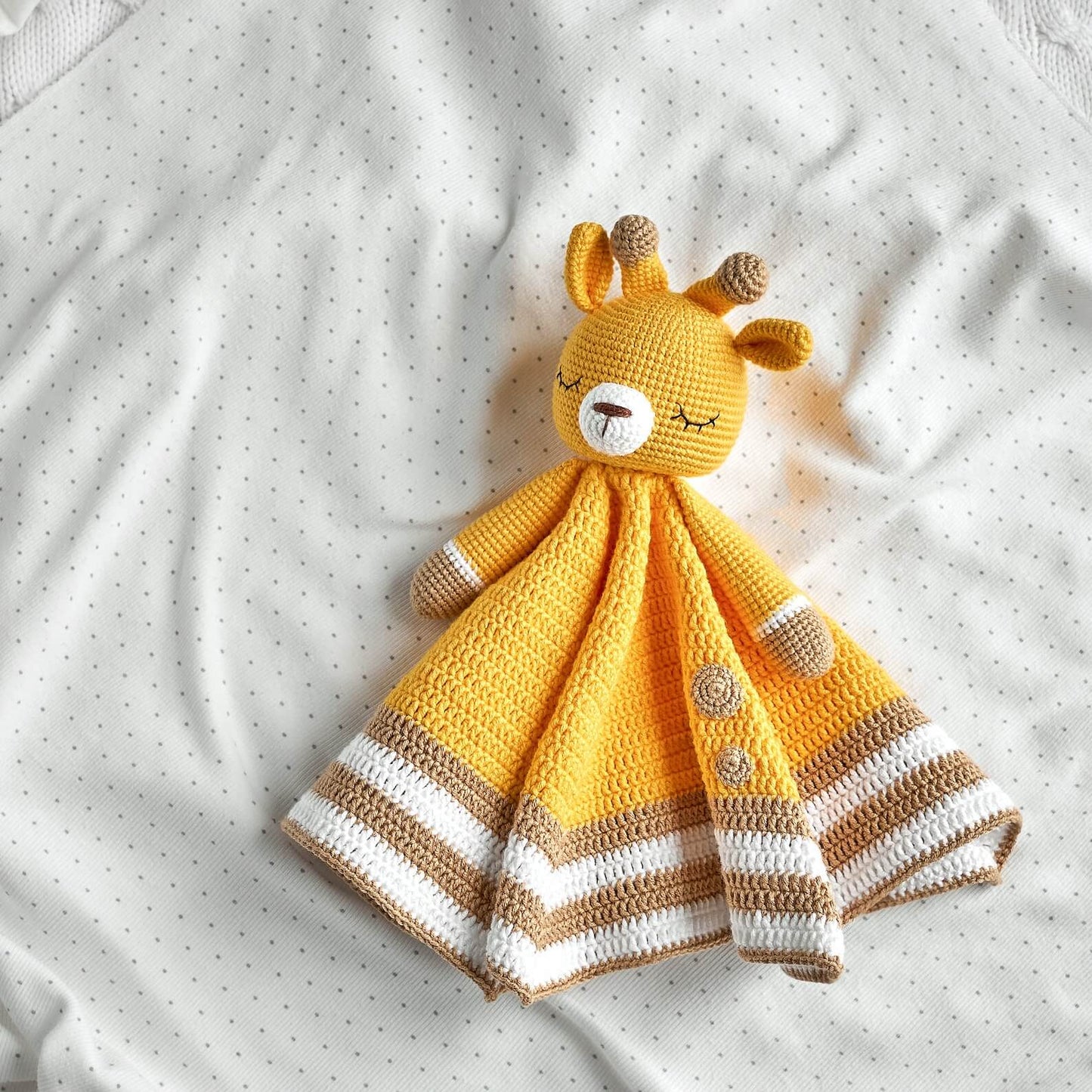 Giraffe Lovey Security Blanket Crochet Pattern