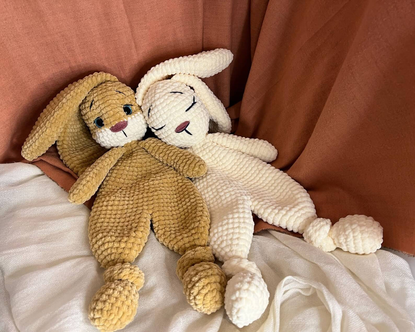Easy Bunny Lovey Comforter Crochet Pattern