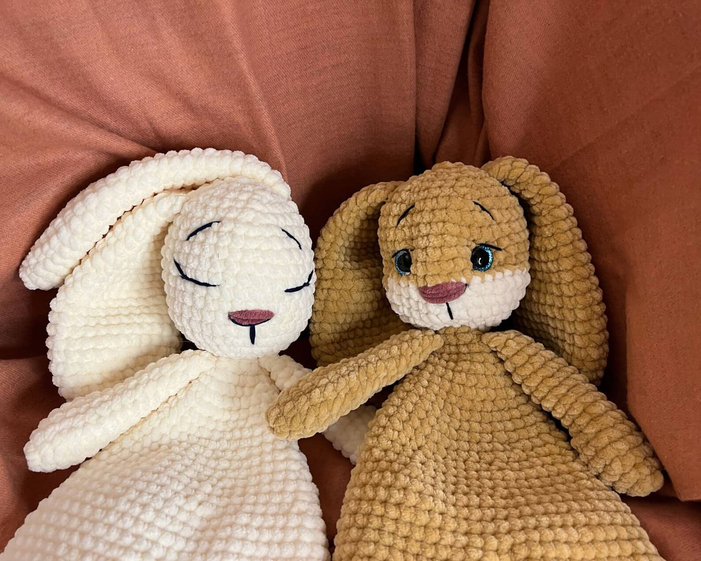 Easy Bunny Lovey Comforter Crochet Pattern