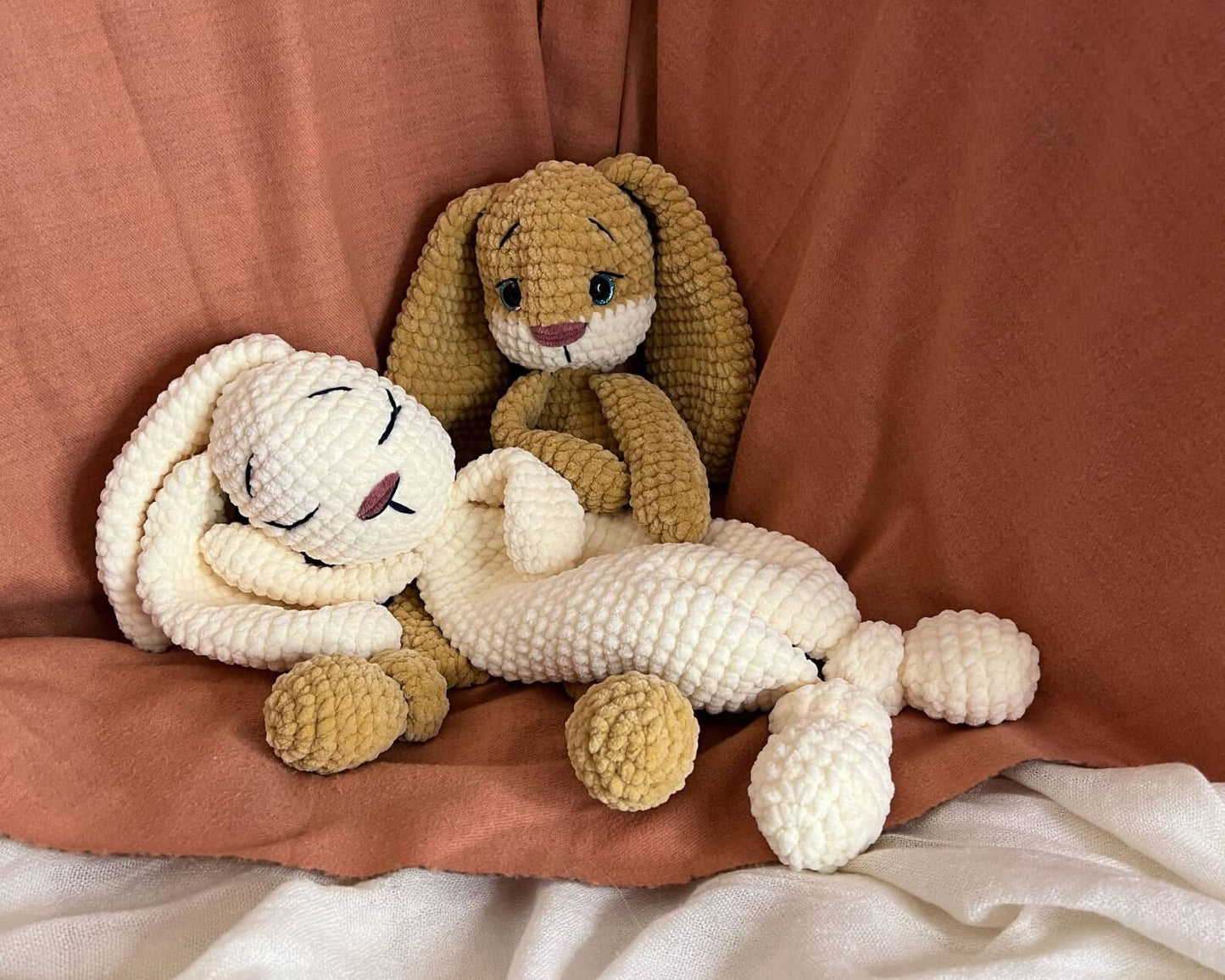 Easy Bunny Lovey Comforter Crochet Pattern