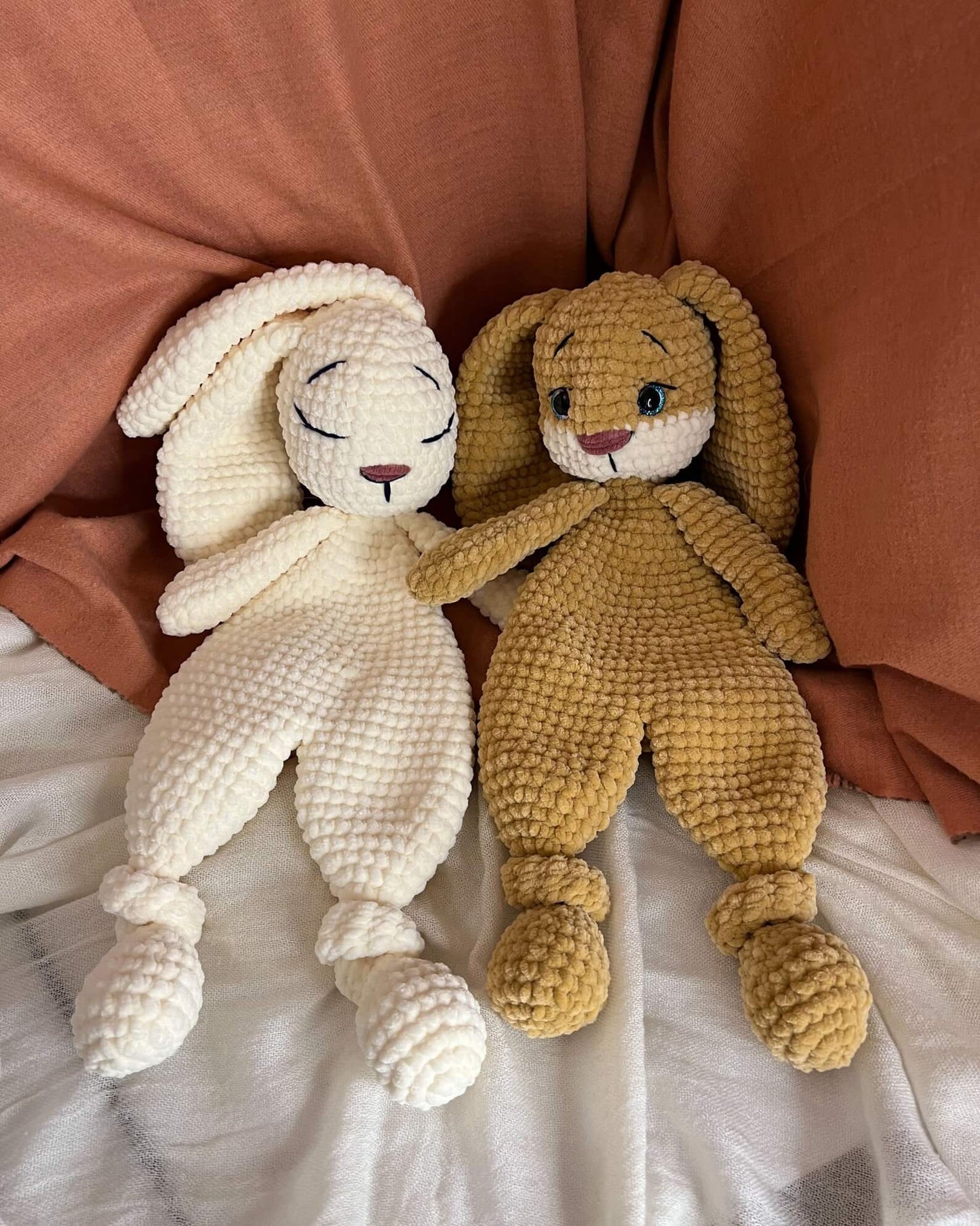 Easy Bunny Lovey Comforter Crochet Pattern