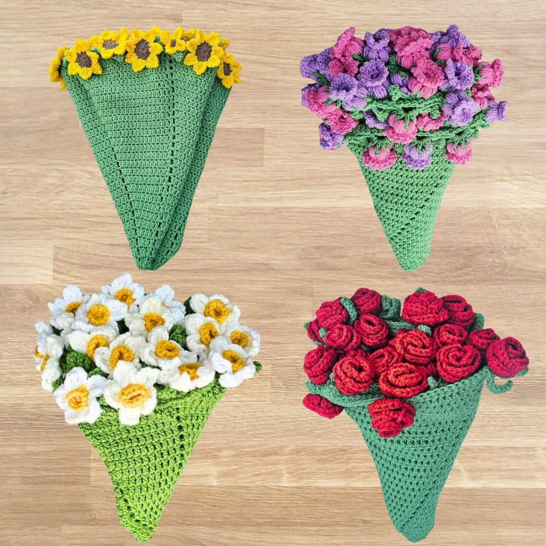 Botanical Harmony Motif Cover Set Crochet Pattern