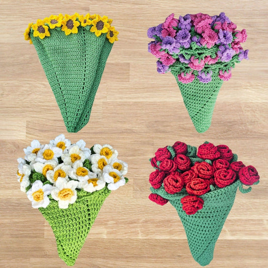 Botanical Harmony Motif Cover Set Crochet Pattern