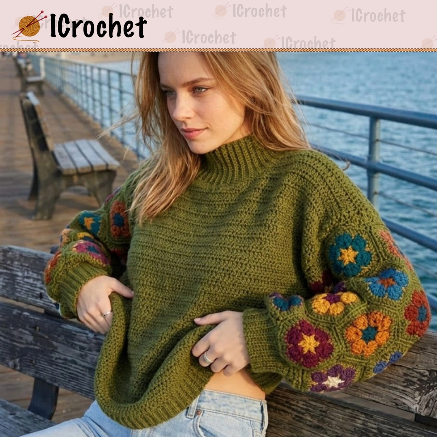 Vibrant Hexagon Bloom Garment Crochet Pattern