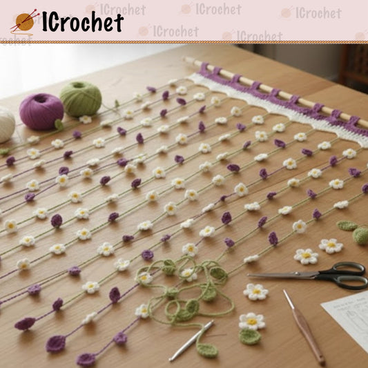 Romantic Garden Panel Drape Crochet Pattern