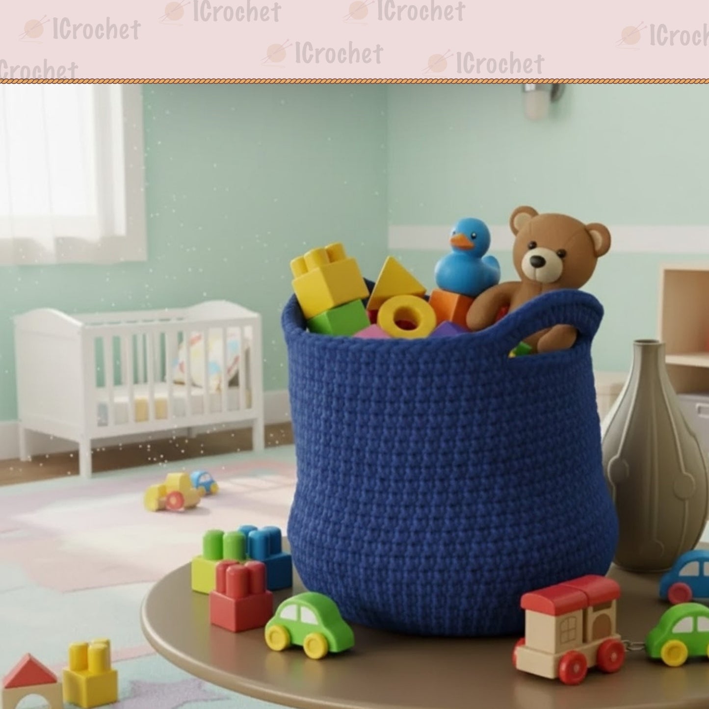 Sturdy Home Storage Basket Crochet Pattern