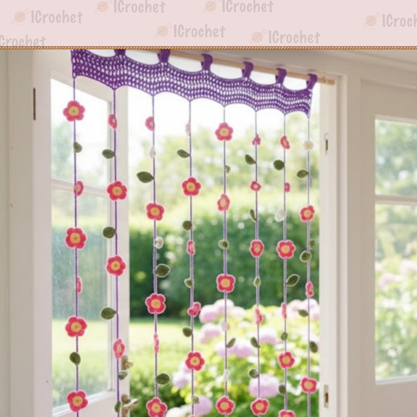 Romantic Garden Panel Drape Crochet Pattern