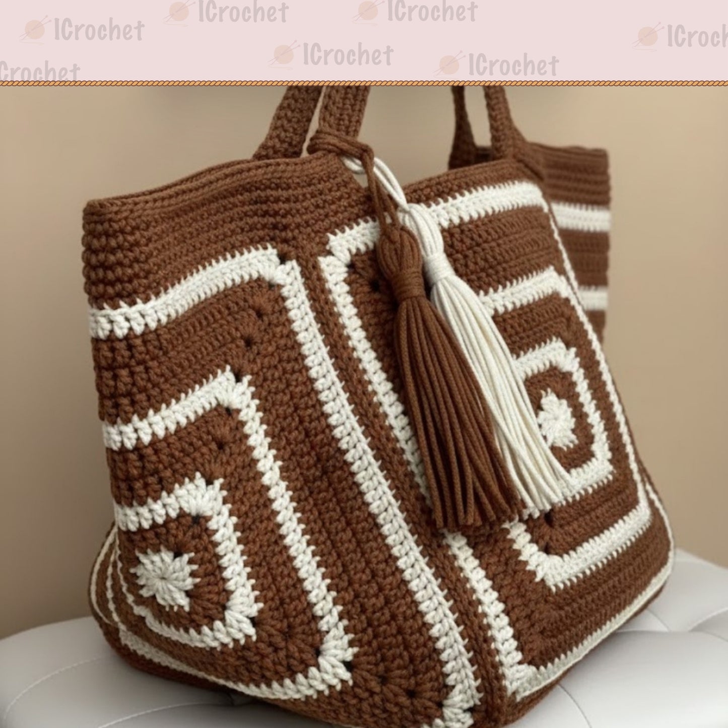 Classic Patchwork Carry Tote Crochet Pattern
