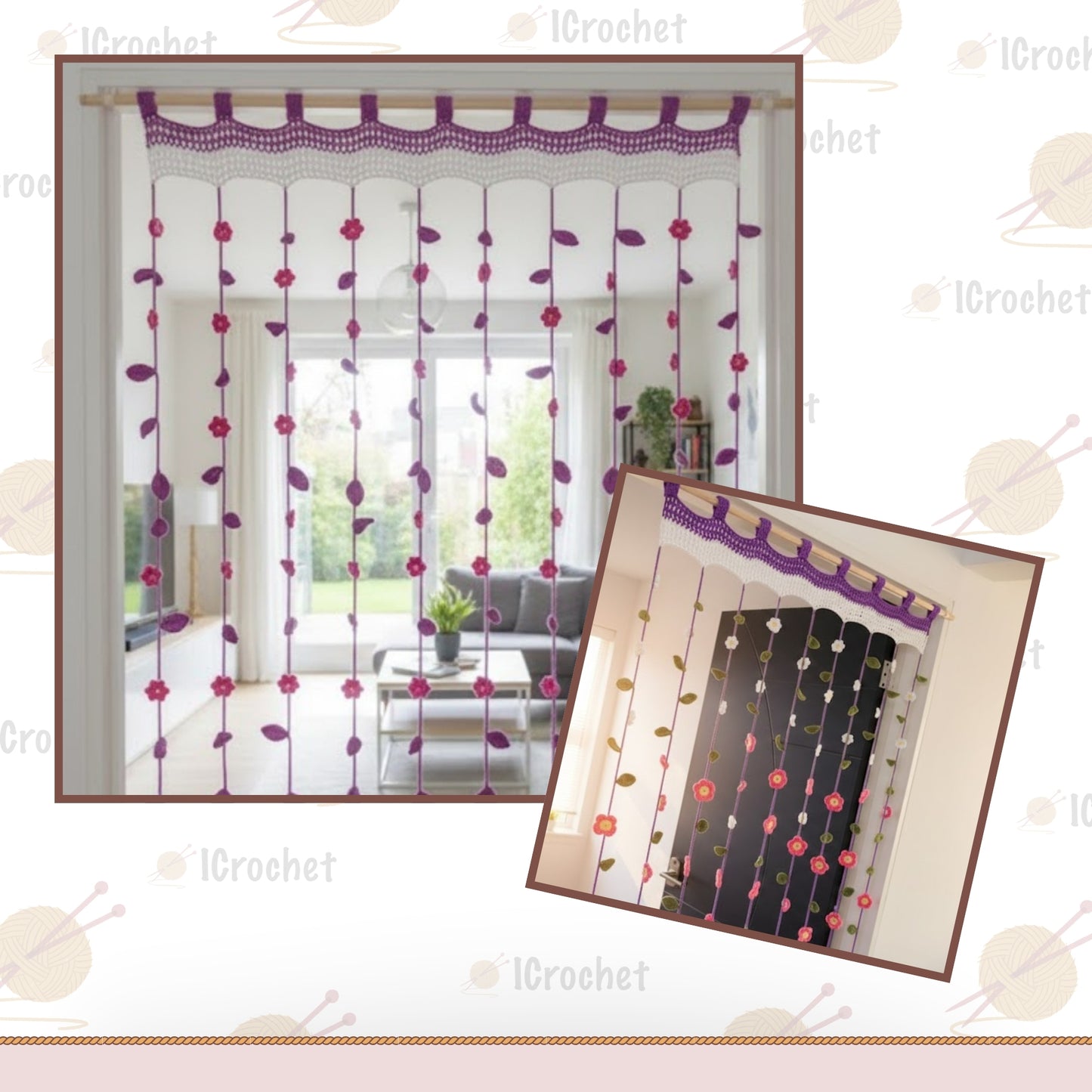 Romantic Garden Panel Drape Crochet Pattern