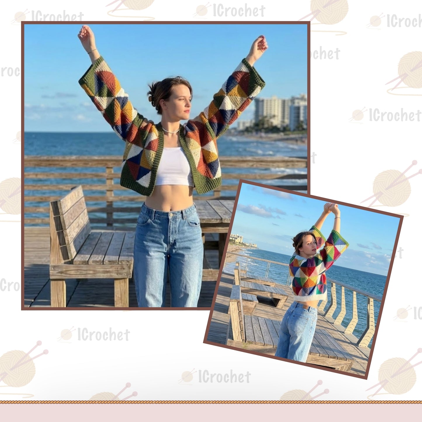 Bold Structured Motif Pullover Crochet Pattern