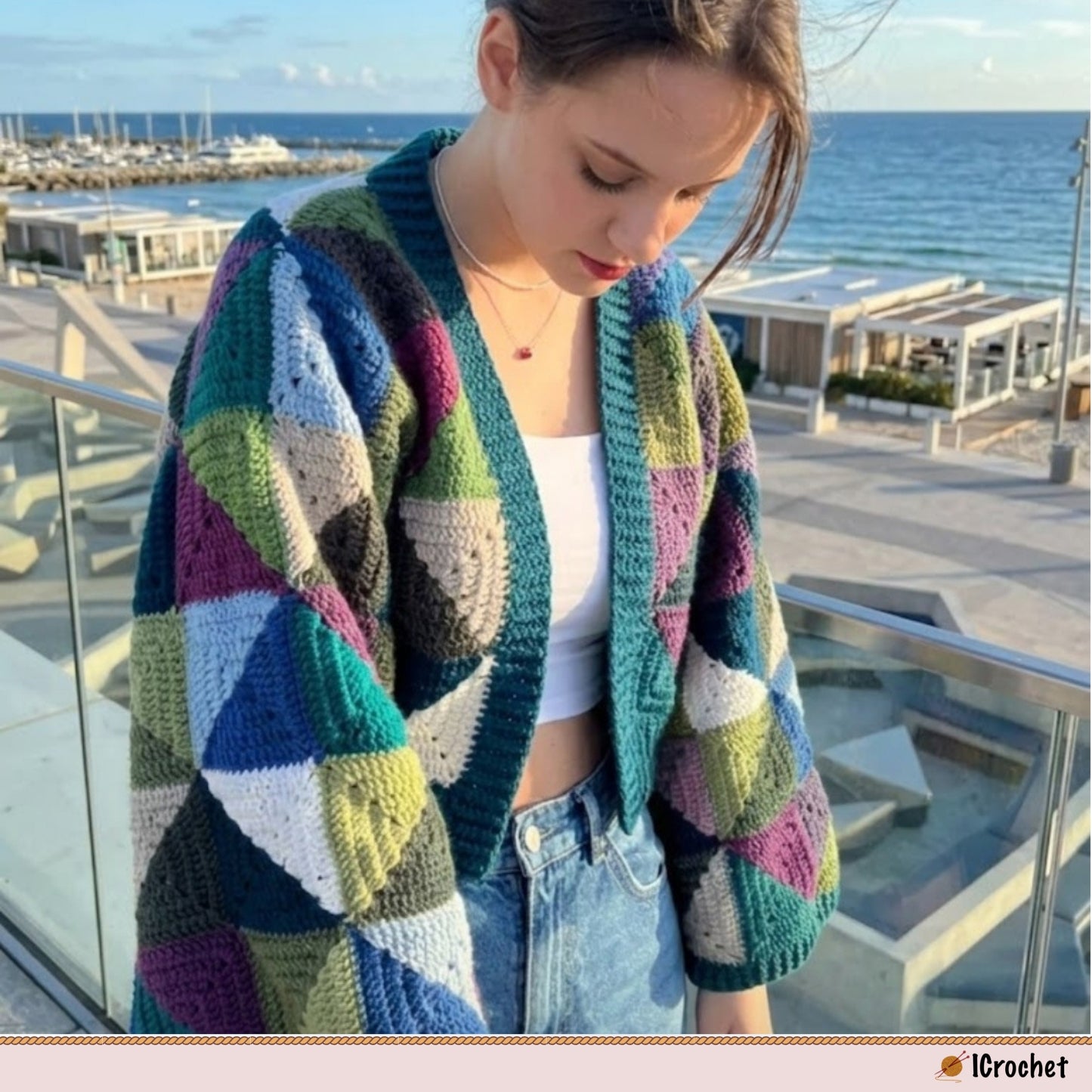Bold Structured Motif Pullover Crochet Pattern