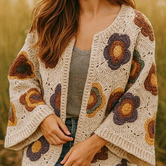 Summer Floral Cardigan Crochet Pattern