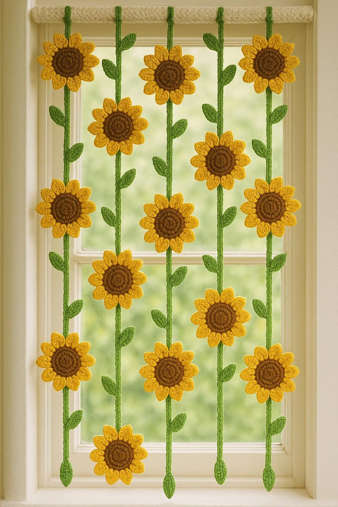 Sunflower Aesthetic Curtain Garland Crochet Pattern