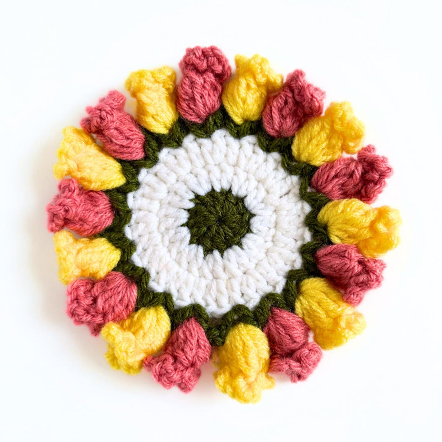 Decorative Flower Coster Crochet Pattern