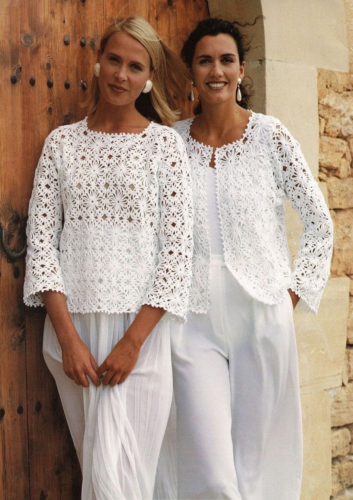 Classic Floral Type Cardigan Crochet Pattern
