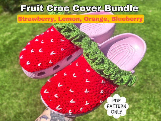 Strawberry Crocs Cover Crochet Pattern